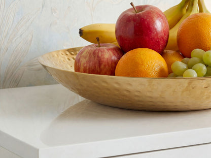 Fruitschaal Rond Goud Schaal Metaal 36cm Tafeldecoratie