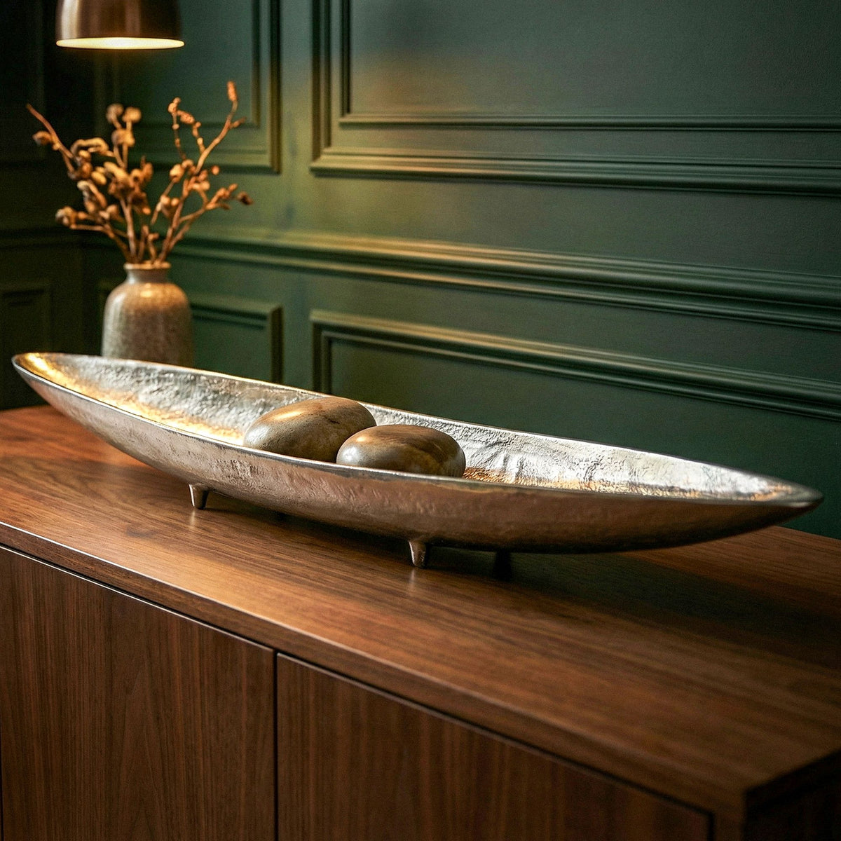 Decoratieve schaal Zilver Aluminium Schaal 60 cm -
