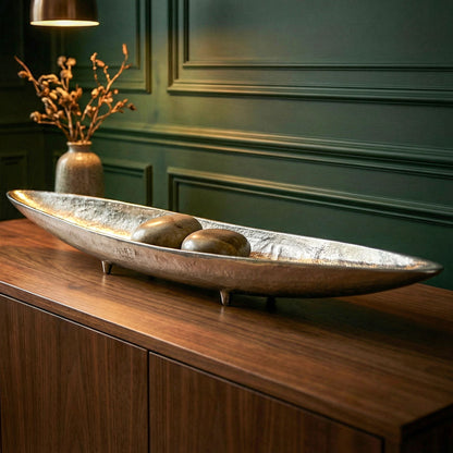 Decoratieve schaal Zilver Aluminium Schaal 60 cm -