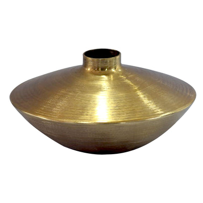 Tafelvaas Aluminium 35cm Goud - Decoratieve vaas rond