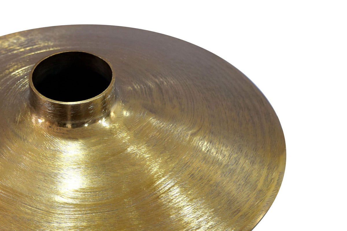 Tafelvaas Aluminium 35cm Goud - Decoratieve vaas rond