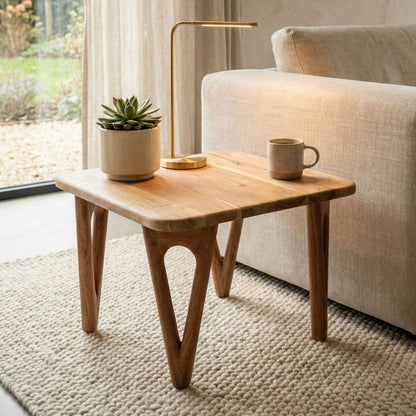 Salontafel Acacia Massief Hout 60cm - Vierkante