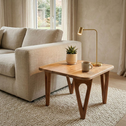 Salontafel Acacia Massief Hout 60cm - Vierkante