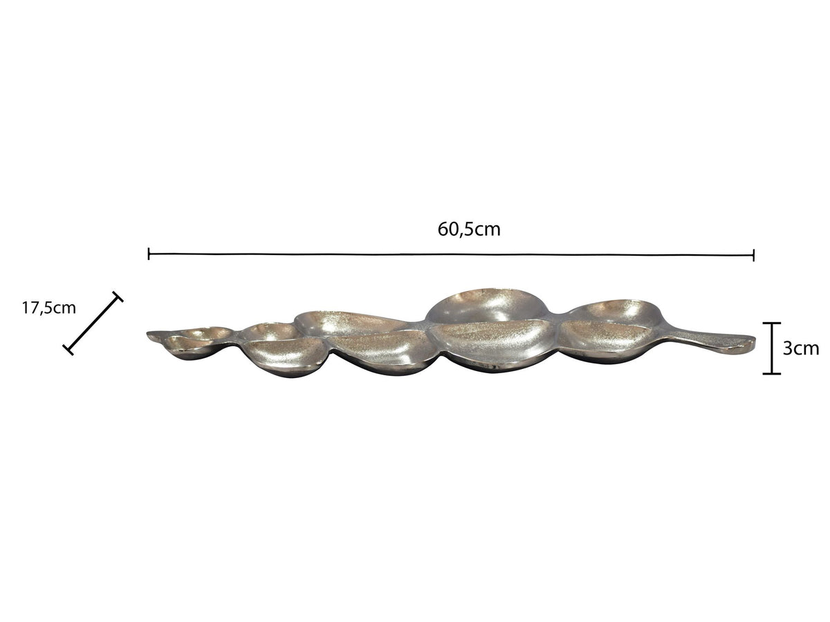 Decoratieschaal Zilver Schaal Metaal 60,5cm Tafeldecoratie