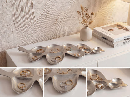 Decoratieschaal Zilver Schaal Metaal 60,5cm Tafeldecoratie