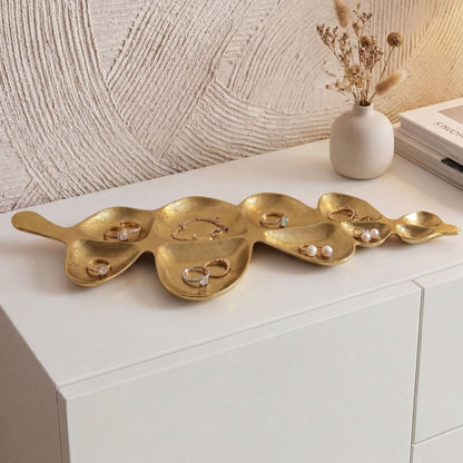 Decoratieve schaal Goud Metaal 60,5cm Tafeldecoratie