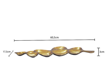 Decoratieve schaal Goud Metaal 60,5cm Tafeldecoratie