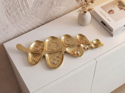Decoratieve schaal Goud Metaal 60,5cm Tafeldecoratie
