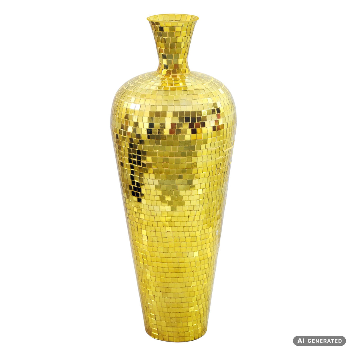 Vloervaas Aluminium 70cm Goud - Grote Bloemenvaas
