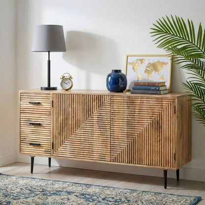 Dressoir Mango Massiefhout 160cm - Commode met 2 deuren