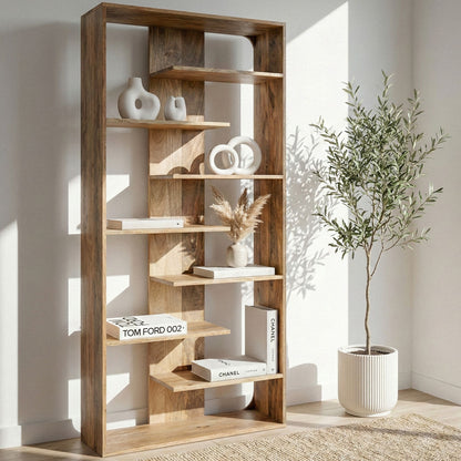 Boekenkast 200cm Massief Mangohout - Open Staand Rek