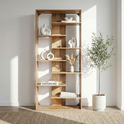 Boekenkast 200cm Massief Mangohout - Open Staand Rek