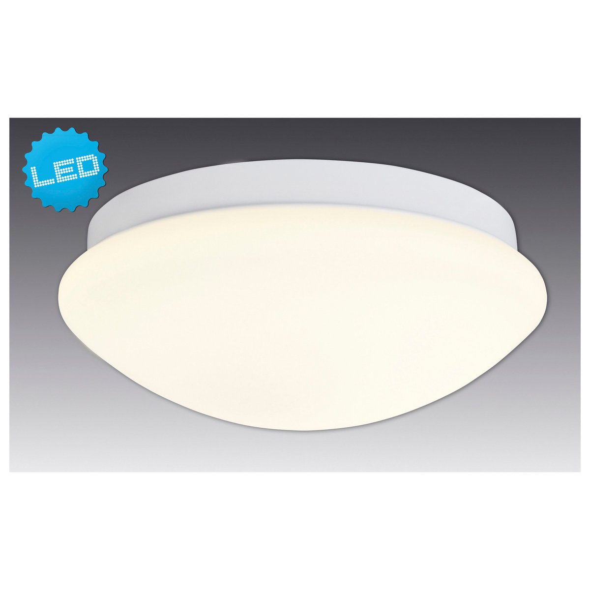 LED -plafondlicht "Genève" gemaakt van metaal en plastic in het wit, met stevig ingebouwde in LED's Ø ca. 30 cm