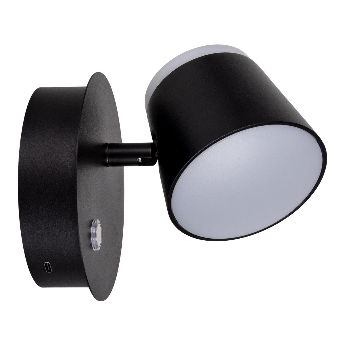 Wordeloos wandlicht "tondo" magnetisch, ca. 12 x 14,5 cm, gemaakt van black metal, voor binnen