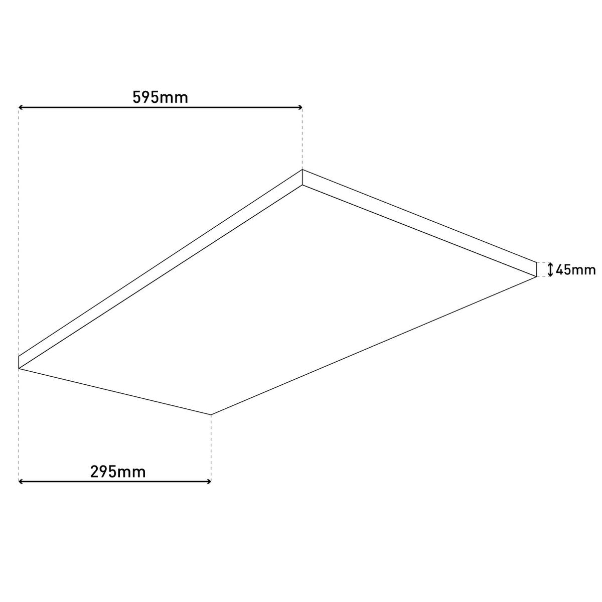 LED -paneel plafondlamp "Carente" lengte 59,5 cm, frameless, vele functies, gemaakt van metaal en plastic, witte, geïntegreerde LED's