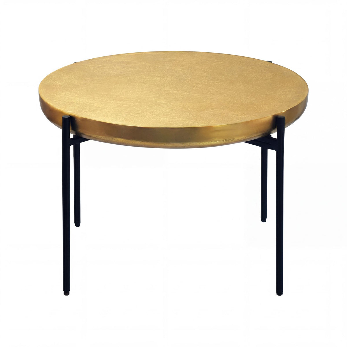 Salontafel Aluminium Rond 63cm Goud - Moderne Woonkamertafel Oriëntaals