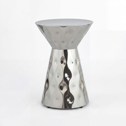 Bijzettafel Aluminium 36cm Zilver Rond - Design Bijzettafel Metaal