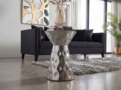 Bijzettafel Aluminium 36cm Zilver Rond - Design Bijzettafel Metaal