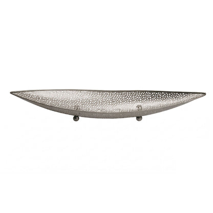 Fruitschaal Zilver Ovaal Schaal 60cm Tafeldecoratie langwerpig
