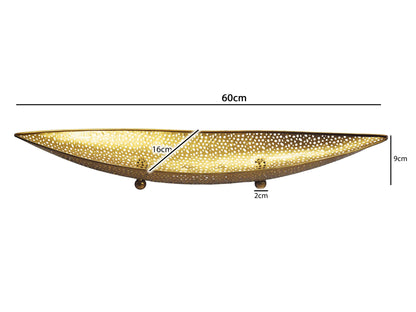 Fruitschaal Goud Ovaal Schaal 60cm Tafeldecoratie langwerpig