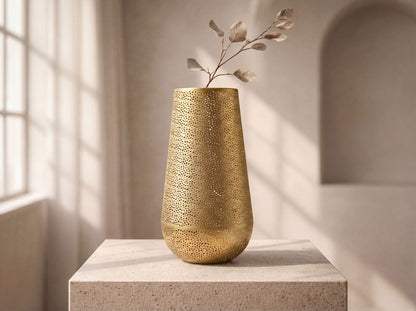 Decoratieve Vaas Metaal 47cm Goud - Design Bloemenvaas Groot