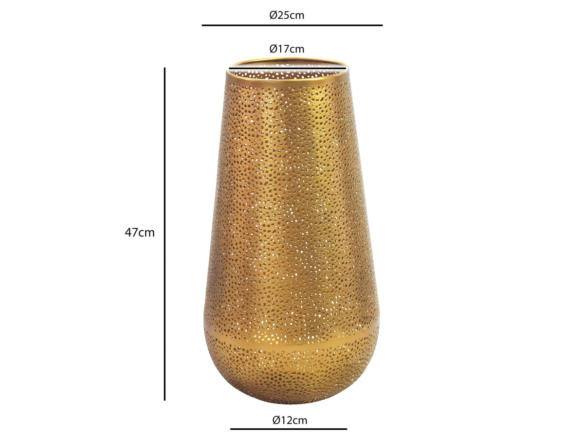 Decoratieve Vaas Metaal 47cm Goud - Design Bloemenvaas Groot