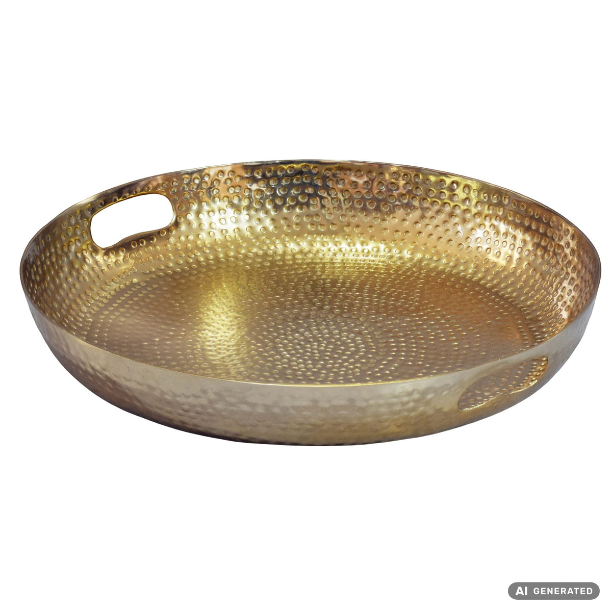 Fruitschaal Rond Goud Schaal Metaal 38cm Tafeldecoratie