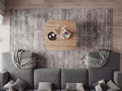 Salontafel Vierkant 75x75cm Eiken Look Zwart - Design Banktafel