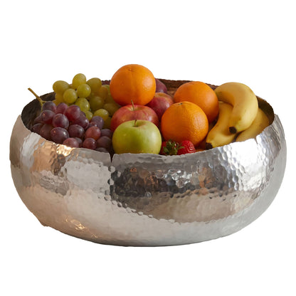 Fruitschaal Rond Zilver Schaal Metaal 35cm Tafeldecoratie