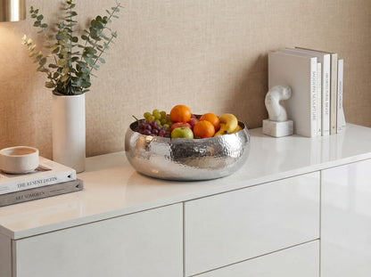 Fruitschaal Rond Zilver Schaal Metaal 35cm Tafeldecoratie