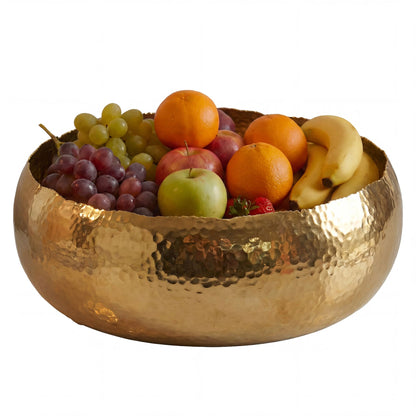 Fruitschaal Rond Goud Schaal Metaal 35cm Tafeldecoratie