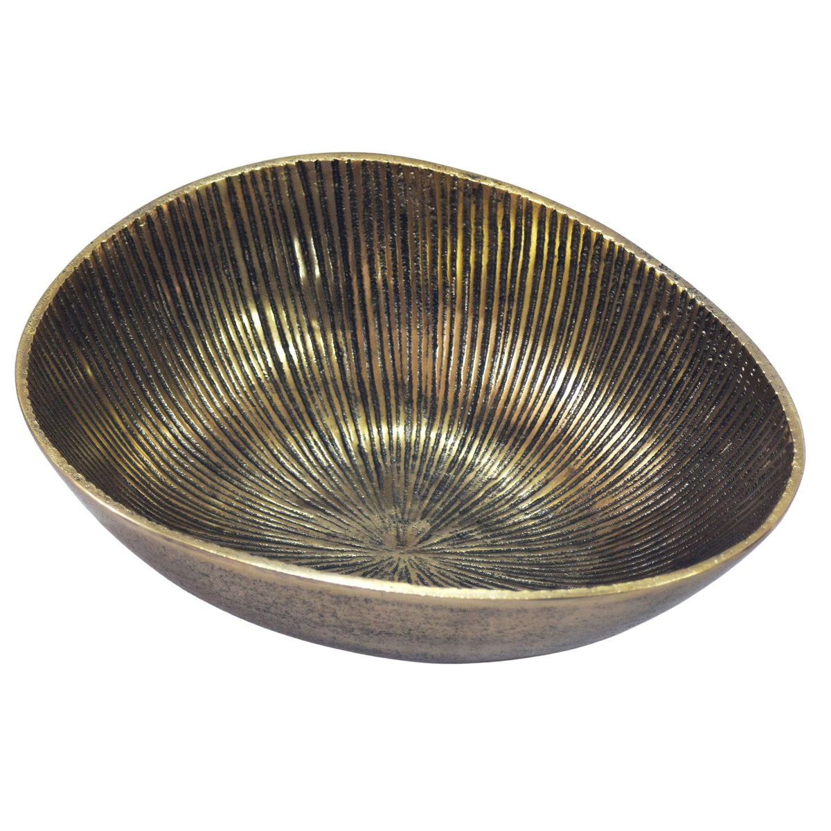 Fruitschaal Goud Metaal Schaal 30cm Tafeldecoratie Ovaal