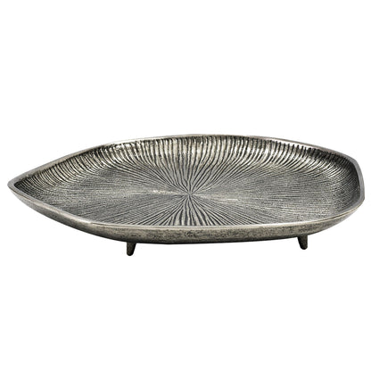 Decoratieve schaal Zilver Aluminium 40cm Organisch - Design Staande decoratie Metaal