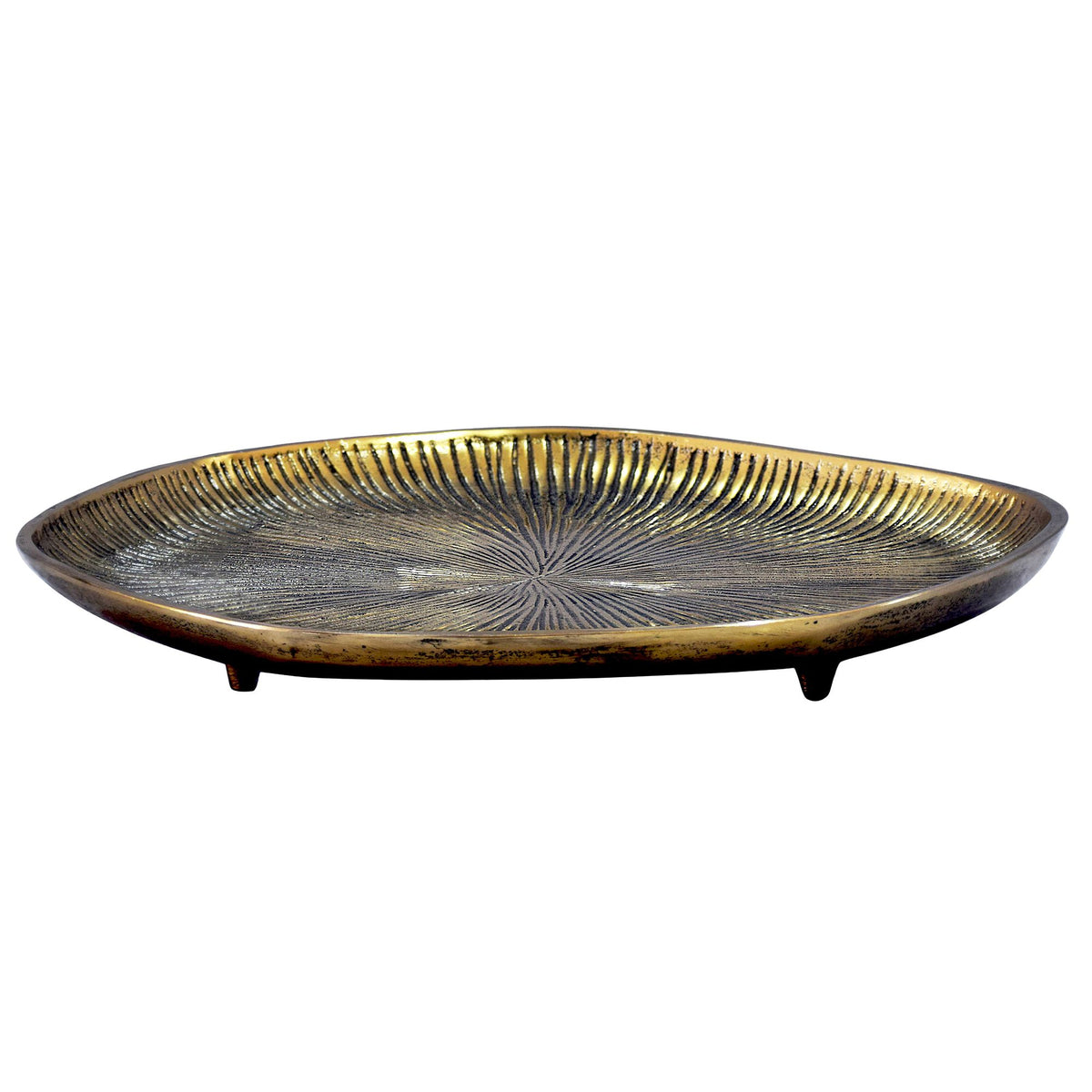 Decoratieve schaal Goud Aluminium 40cm Organisch - Design Staande decoratie Metaal