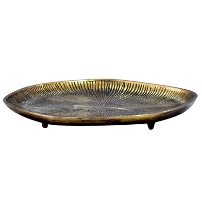 Decoratieve schaal Goud Aluminium 40cm Organisch - Design Staande decoratie Metaal