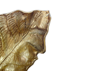 Decoratieve schaal Blad Aluminium Goud Schaal 67cm