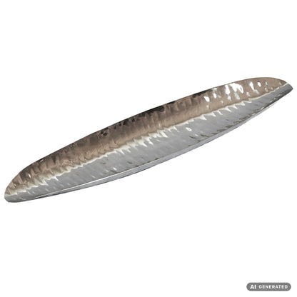 Decoratieve schaal Zilver Ovaal Metaal Schaal 65,5cm - Design Fruitschaal Woonkamer