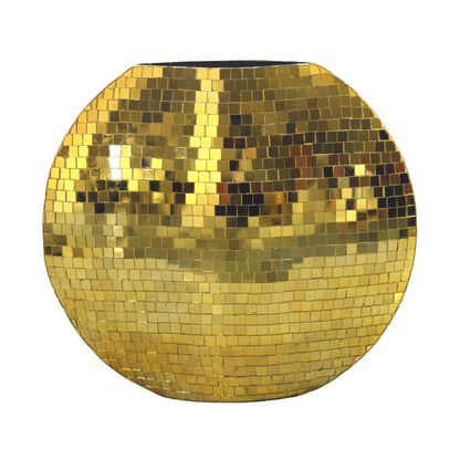 Tafelvaas Metaal 40cm Goud - Decoratieve vaas Mozaïek rond