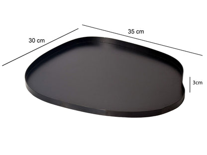 Decoratief dienblad Metaal 35cm Zwart Dienblad Organisch