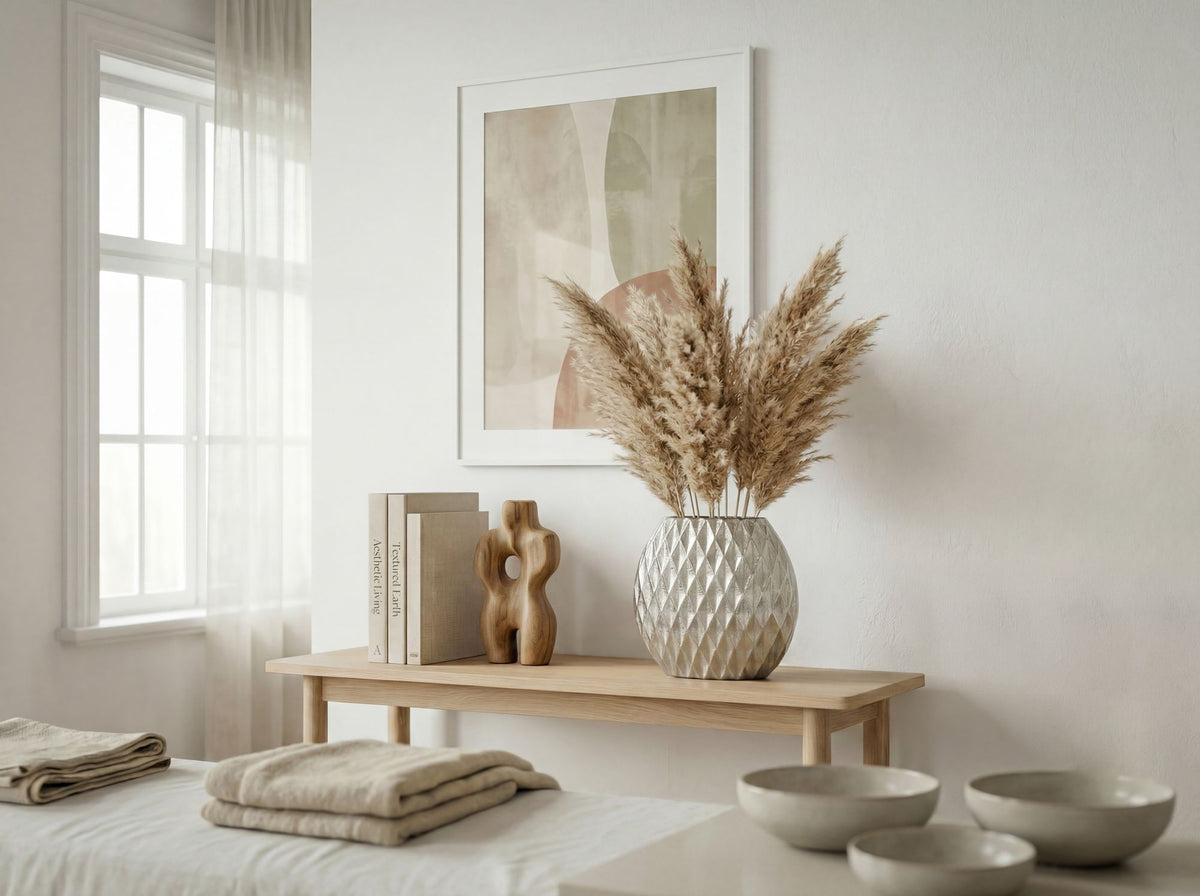 Tafelvaas Aluminium 33,5cm Zilver - Decoratieve vaas rond met ruitpatroon