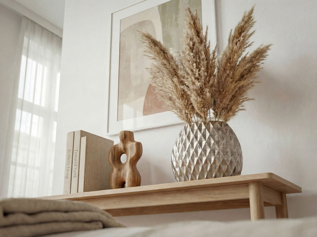 Tafelvaas Aluminium 33,5cm Zilver - Decoratieve vaas rond met ruitpatroon