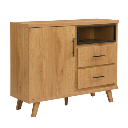 Sideboard Eiken Decor 116cm - Dressoir met deur en 2 laden