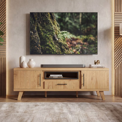 TV Lowboard 150cm Eiken Decor - Modern TV-meubel met 2 deuren en lade