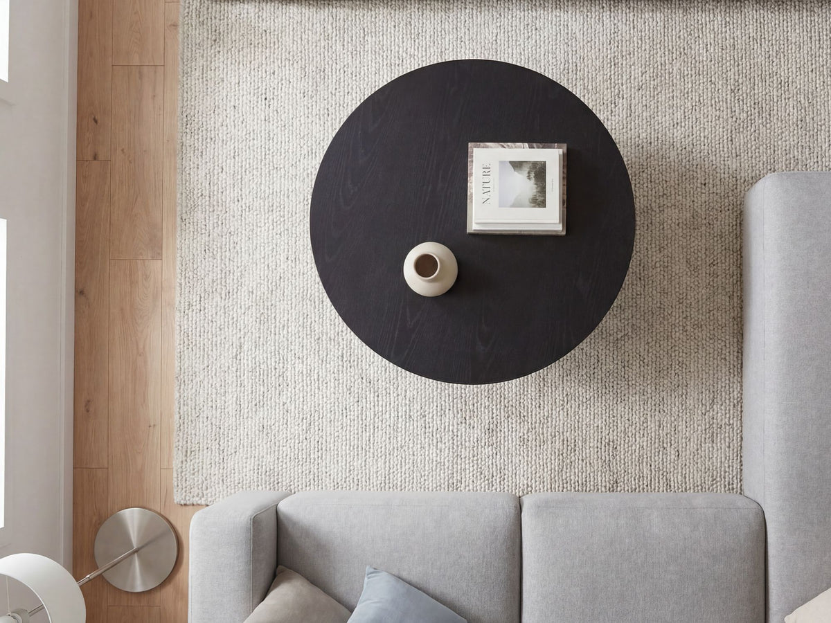 Salontafel Rond 80cm Zwart - Moderne Woonkamertafel