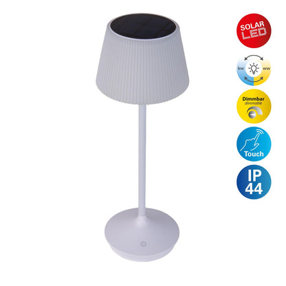 LED -licht "Emmi" voor buiten en binnen, tafellamp gemaakt van metaal en plastic, met stevig gebouwd -in LED's, LED -tafellamp voor balkon, terras, tuin, woonkamer, wintertuin, ca.