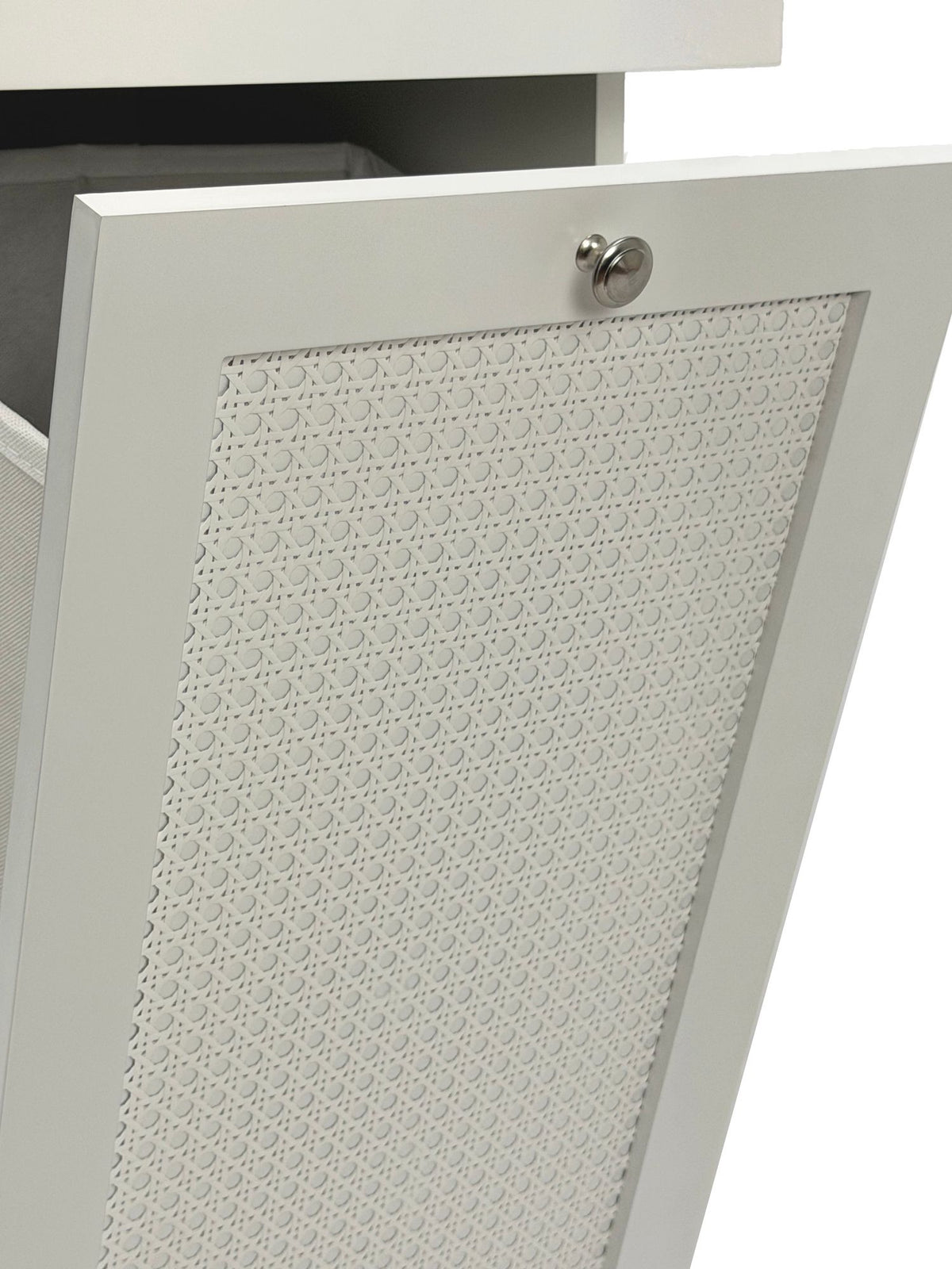 Wasgoedkast Wit 38x90x40 cm Rotan Vlechtwerk Niswandkast