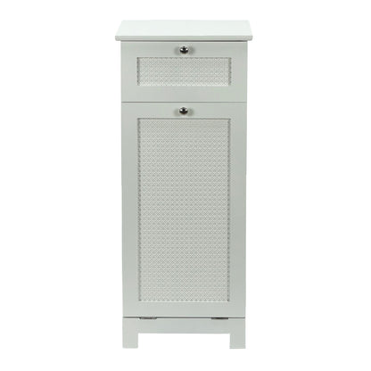 Wasgoedkast Wit 38x90x40 cm Rotan Vlechtwerk Niswandkast