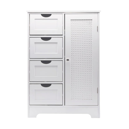 Smalle badkamerkast 55x80 cm met Weens vlechtwerk