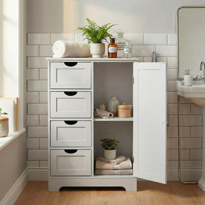 Smalle badkamerkast 55x80 cm met Weens vlechtwerk