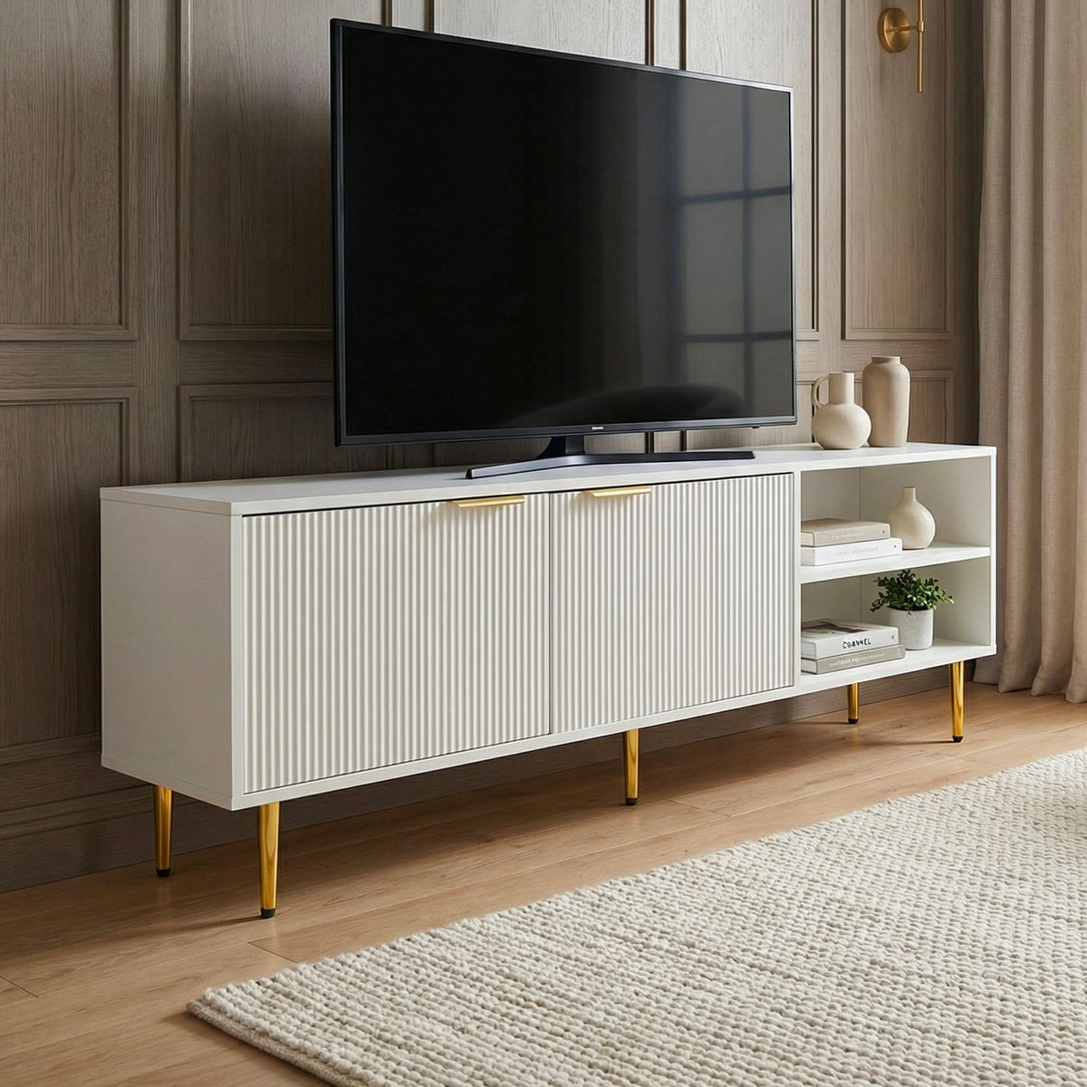 Lowboard TV Meubel Wit 150cm - TV Dressoir